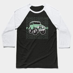 FJ40 Stacked in Spring Green Baseball T-Shirt